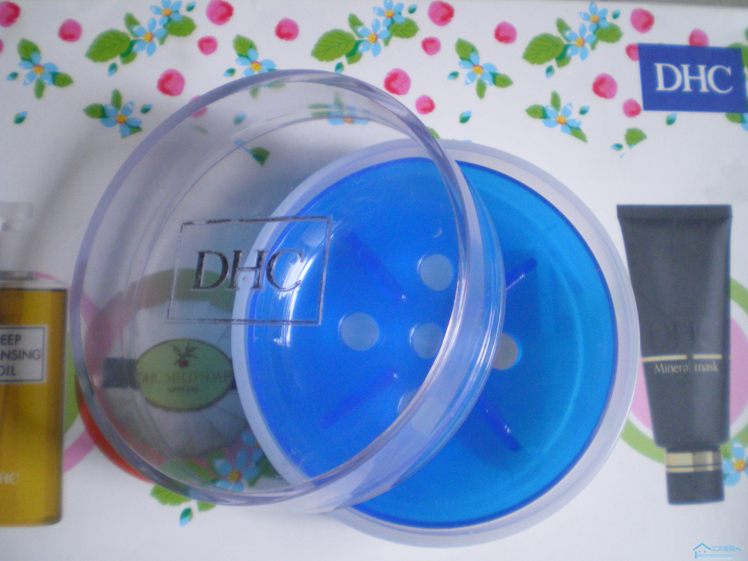 DHC 蓝彩双层皂盒 可装90g滋养皂,修护皂 正品二手 