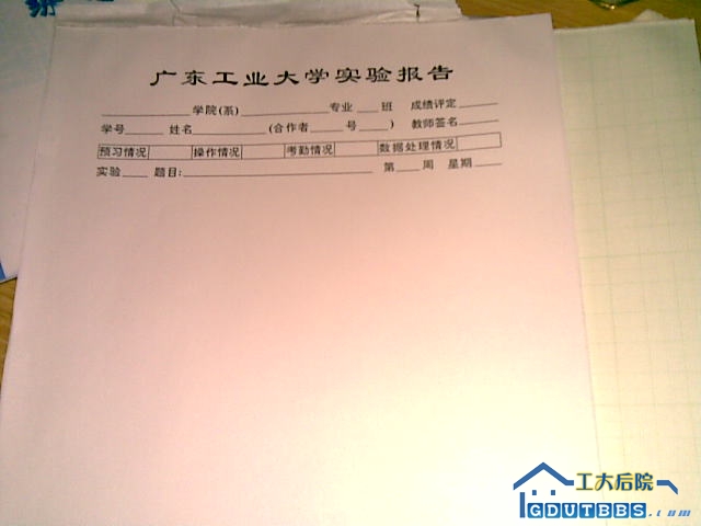 实验报告纸