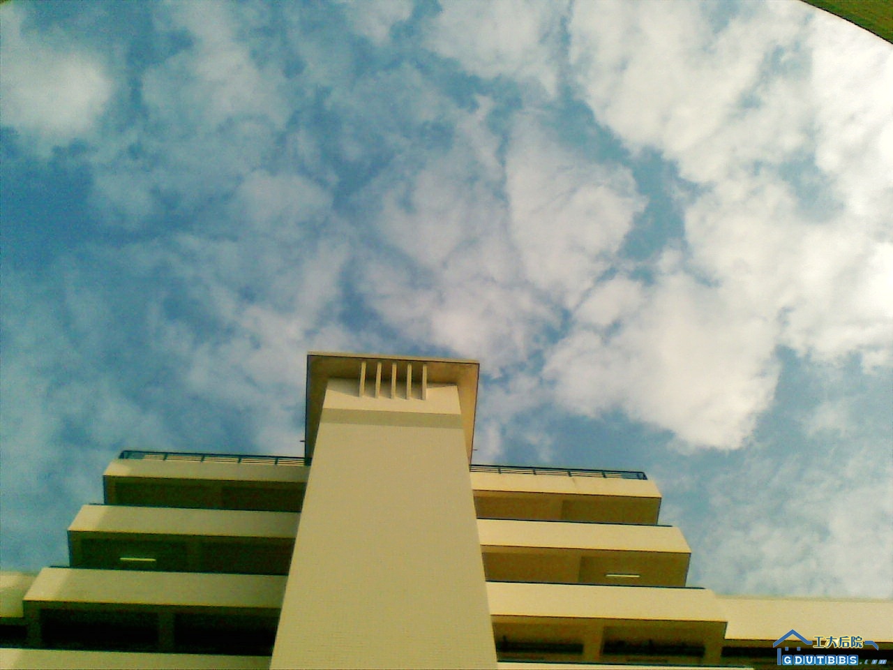 上学期考完经济法从教学楼109出来，感觉天真美